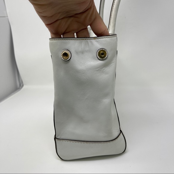 Coach Madeline 11554 Ivory leather satchel shoulder bag expandable - Picture 4 of 16